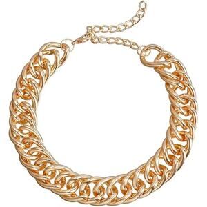 Gold Link Choker Necklace for Women Punk Chain Necklace Fashion Large Jewelry